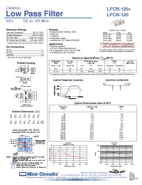 Datasheet LFCN-120+ производства Mini-Circuits